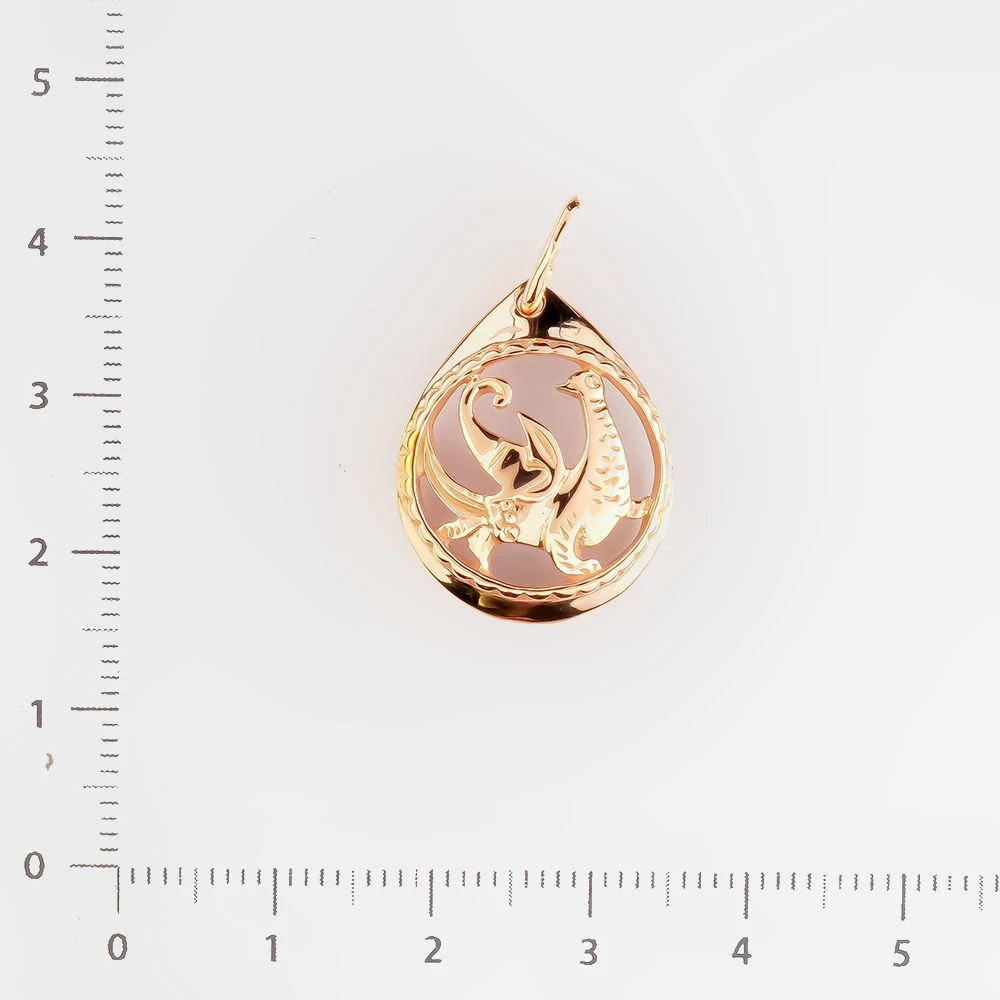 Подвес из красного золота 583 пробы