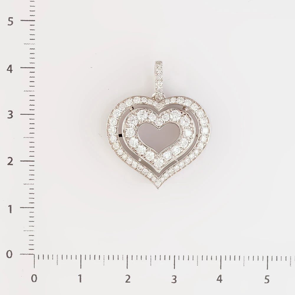 Подвес с бриллиантом из белого золота 585 пробы