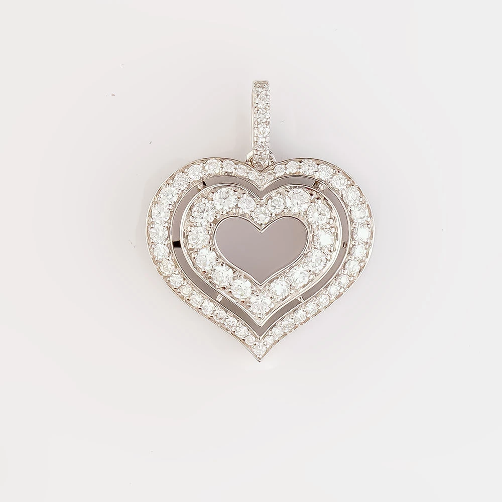 Подвес с бриллиантом из белого золота 585 пробы