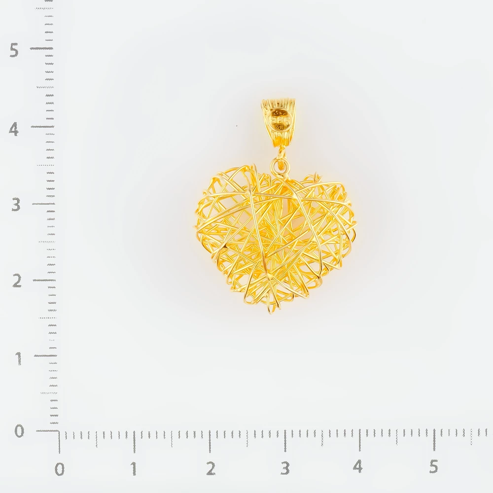 Подвес из желтого золота 585 пробы