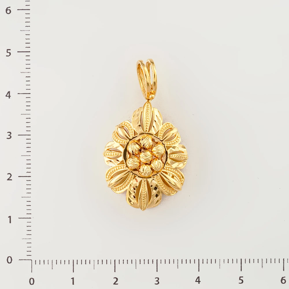 Подвес из желтого золота 585 пробы