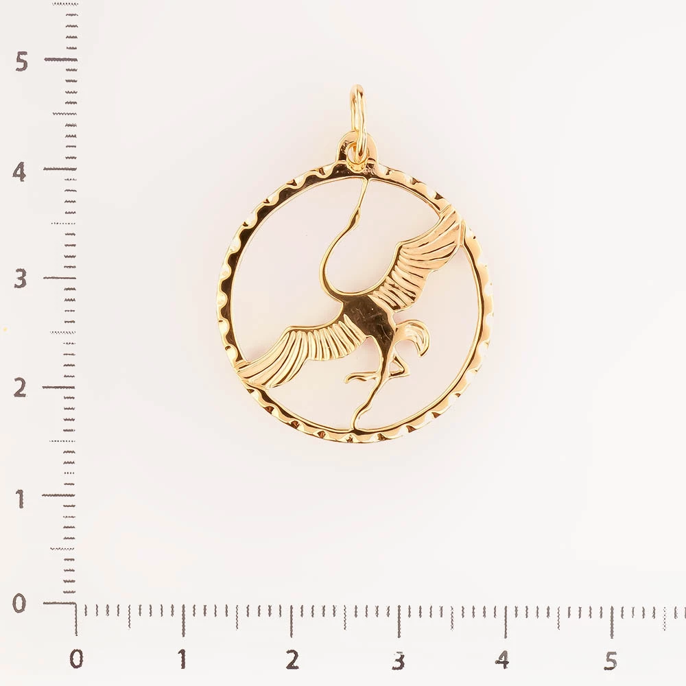 Подвес из красного золота 585 пробы