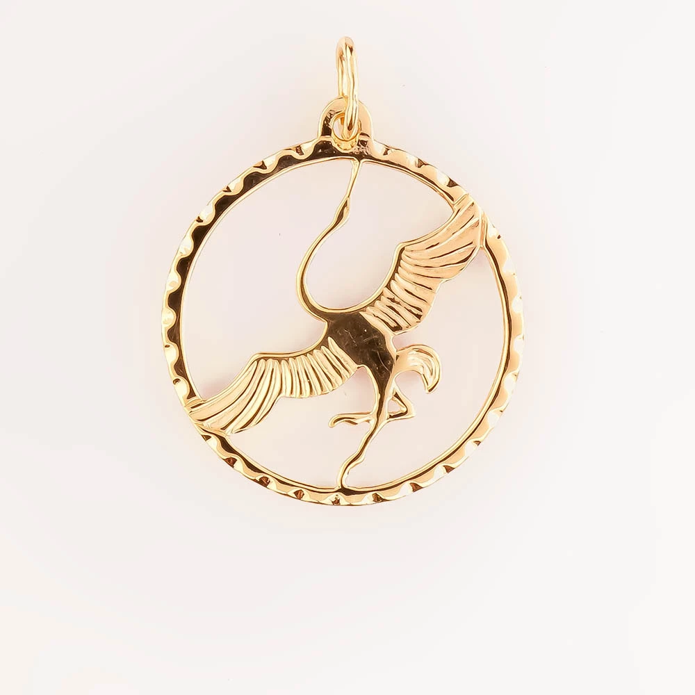 Подвес из красного золота 585 пробы