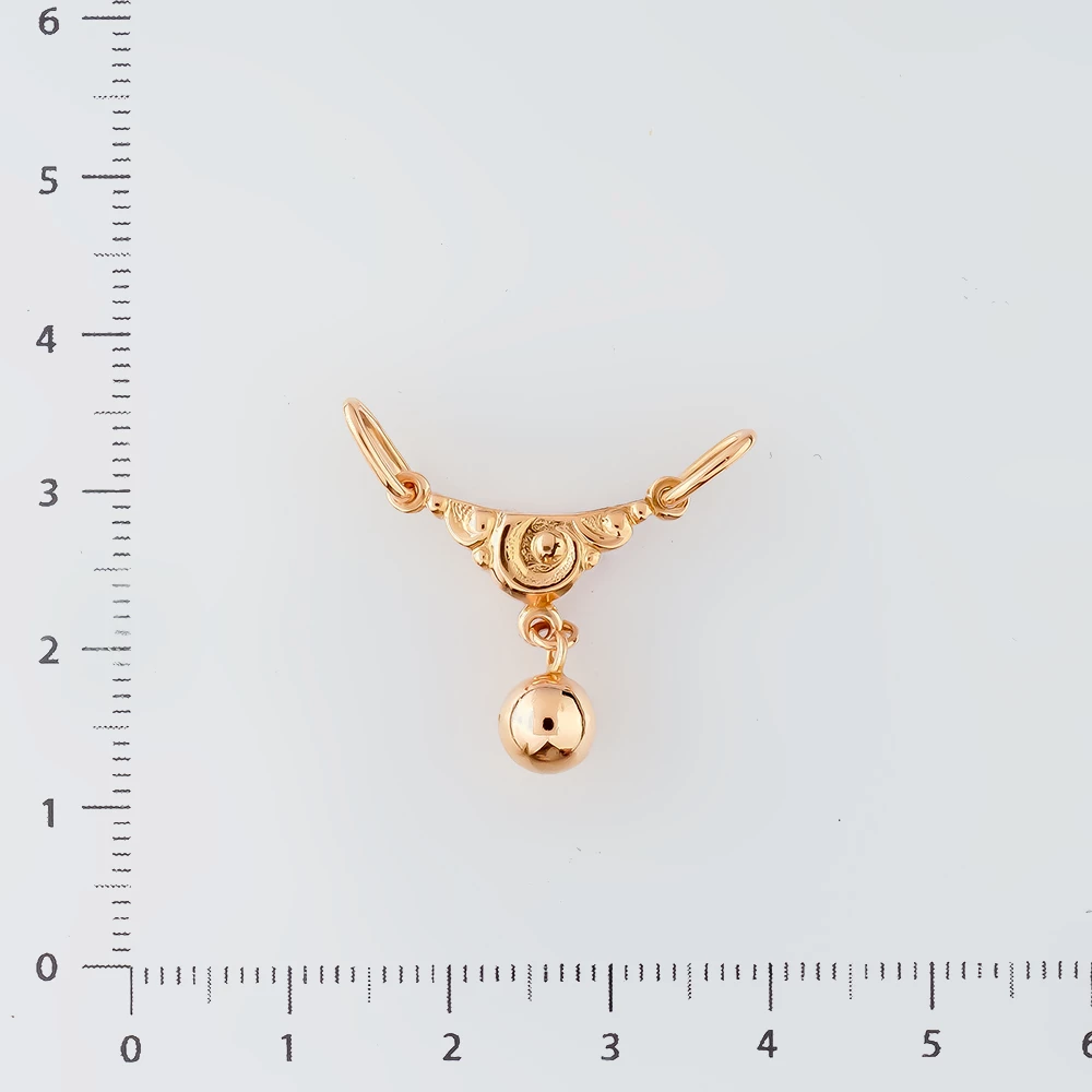 Подвес из красного золота 583 пробы