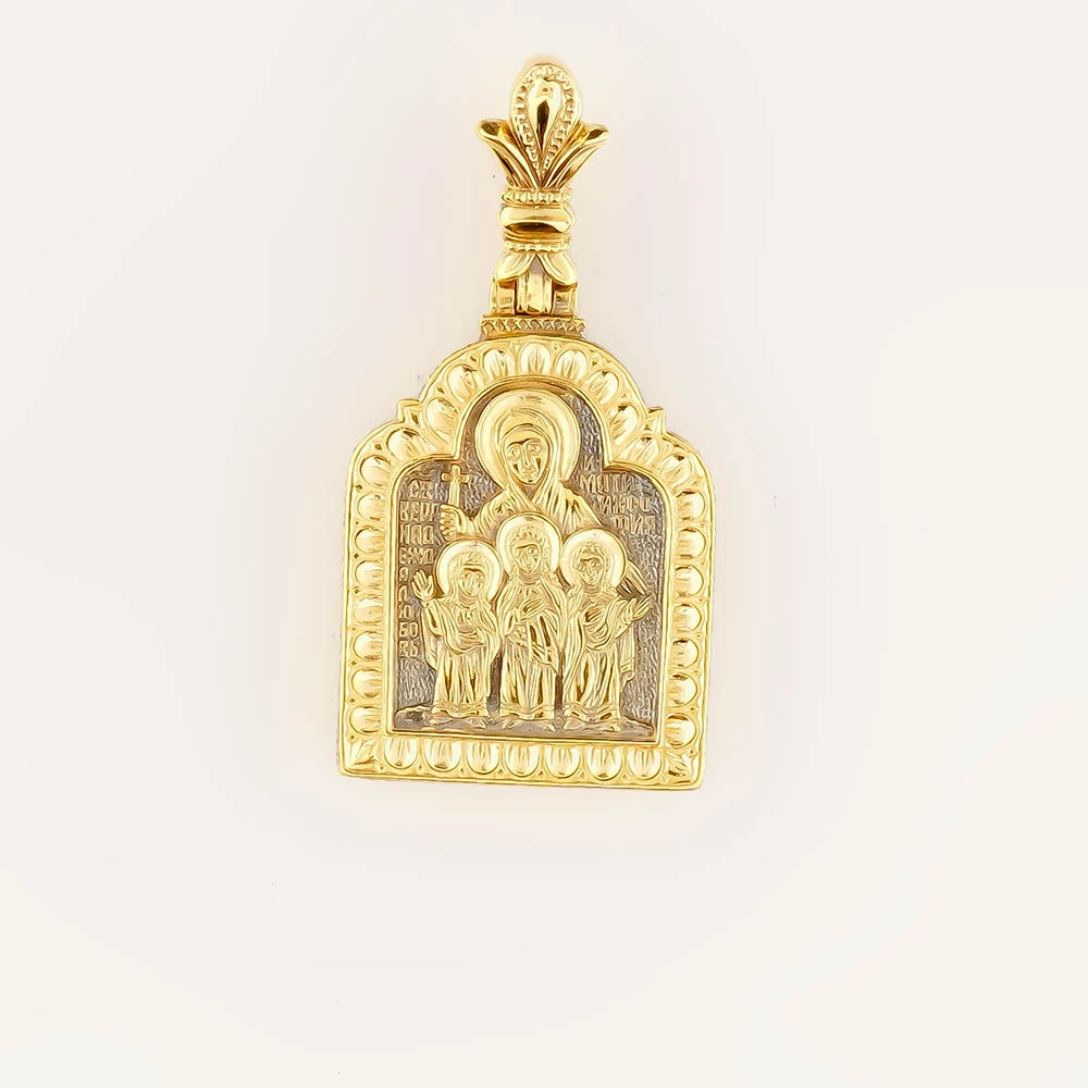 Подвес из красного золота 585 пробы