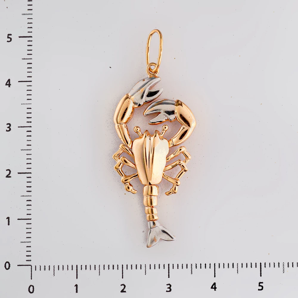 Подвес из красного золота 585 пробы