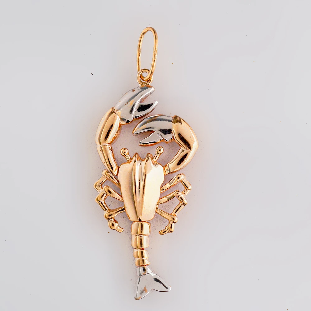 Подвес из красного золота 585 пробы