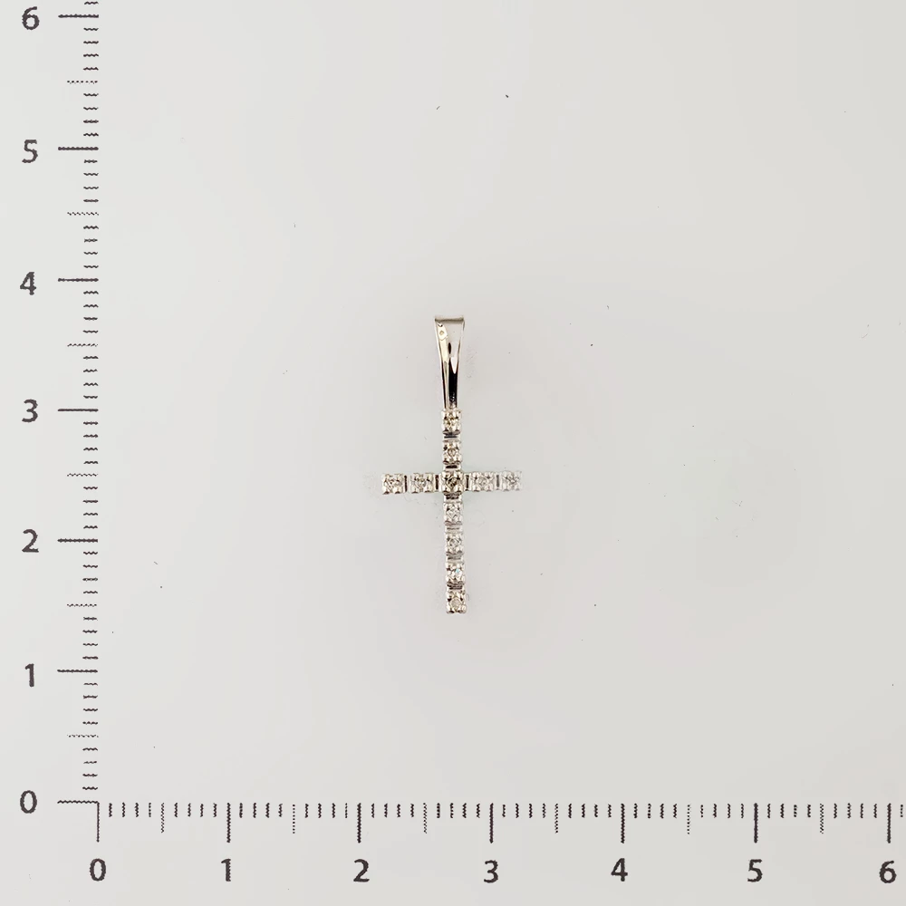 Подвес с бриллиантом из белого золота 585 пробы