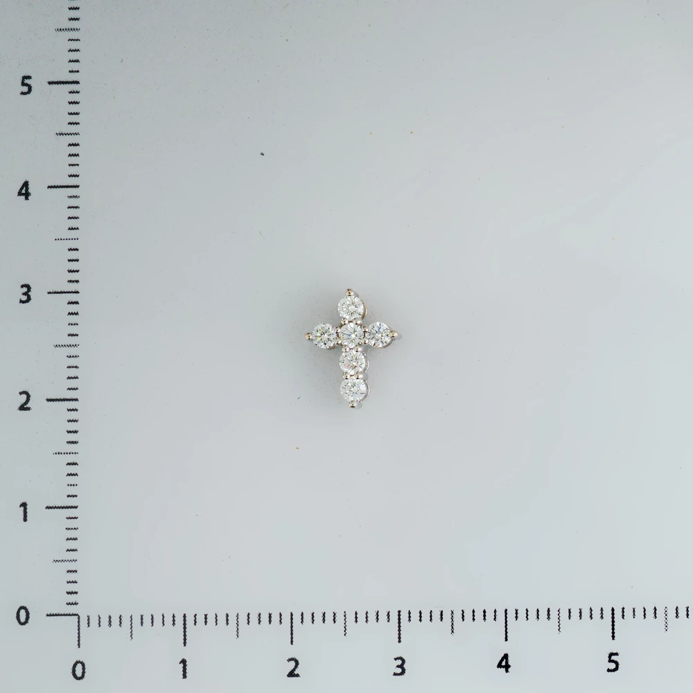 Подвес с бриллиантом из белого золота 585 пробы