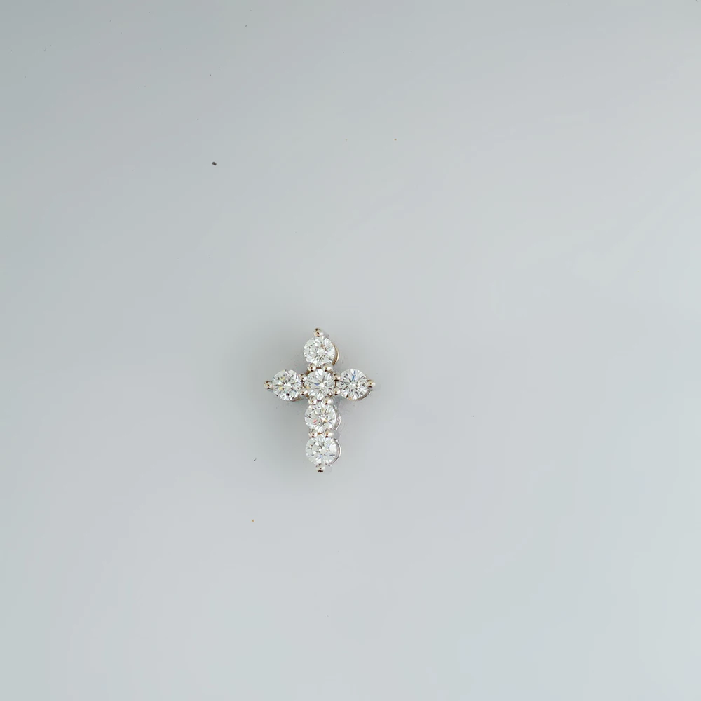 Подвес с бриллиантом из белого золота 585 пробы