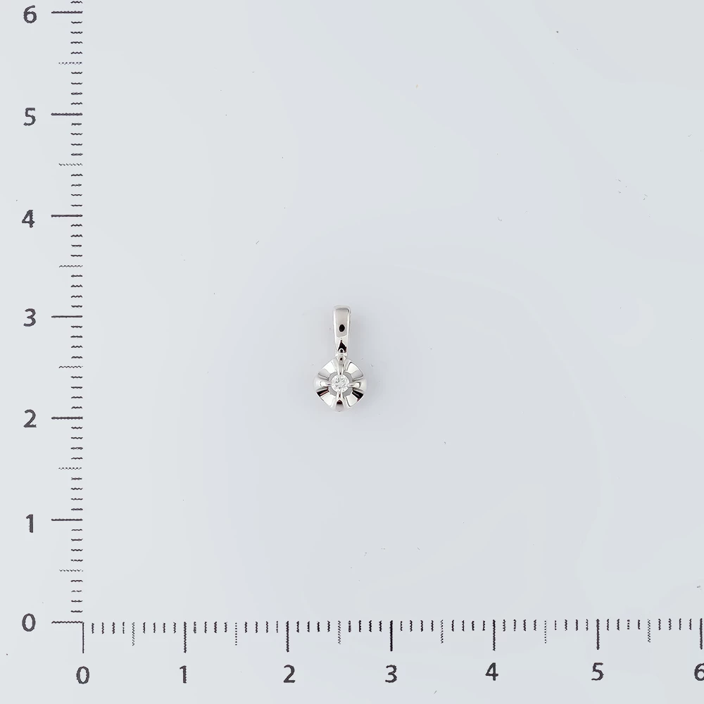 Подвес с бриллиантом из белого золота 585 пробы