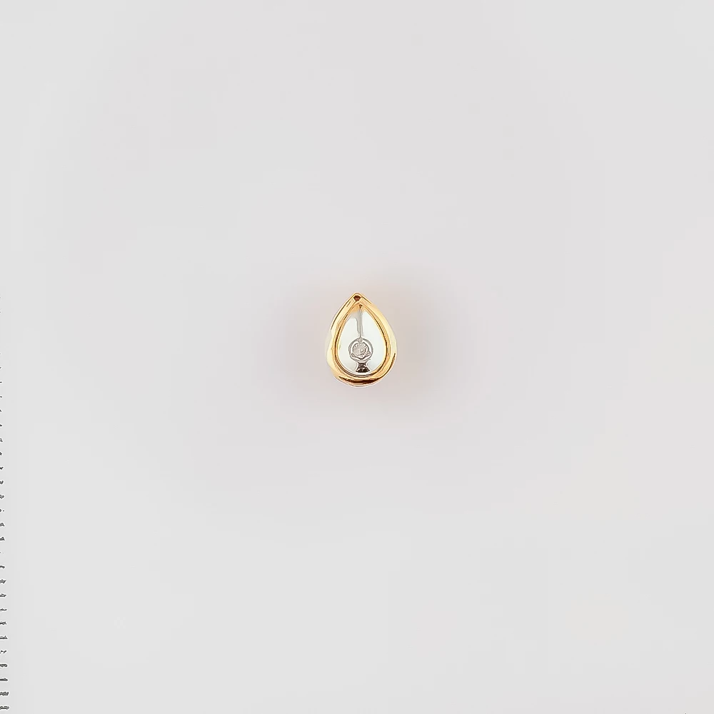 Подвес с бриллиантом из красного золота 585 пробы