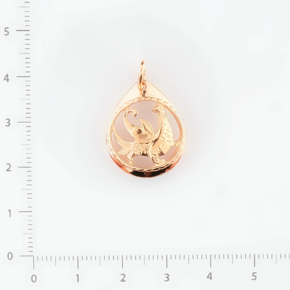 Подвес из красного золота 583 пробы