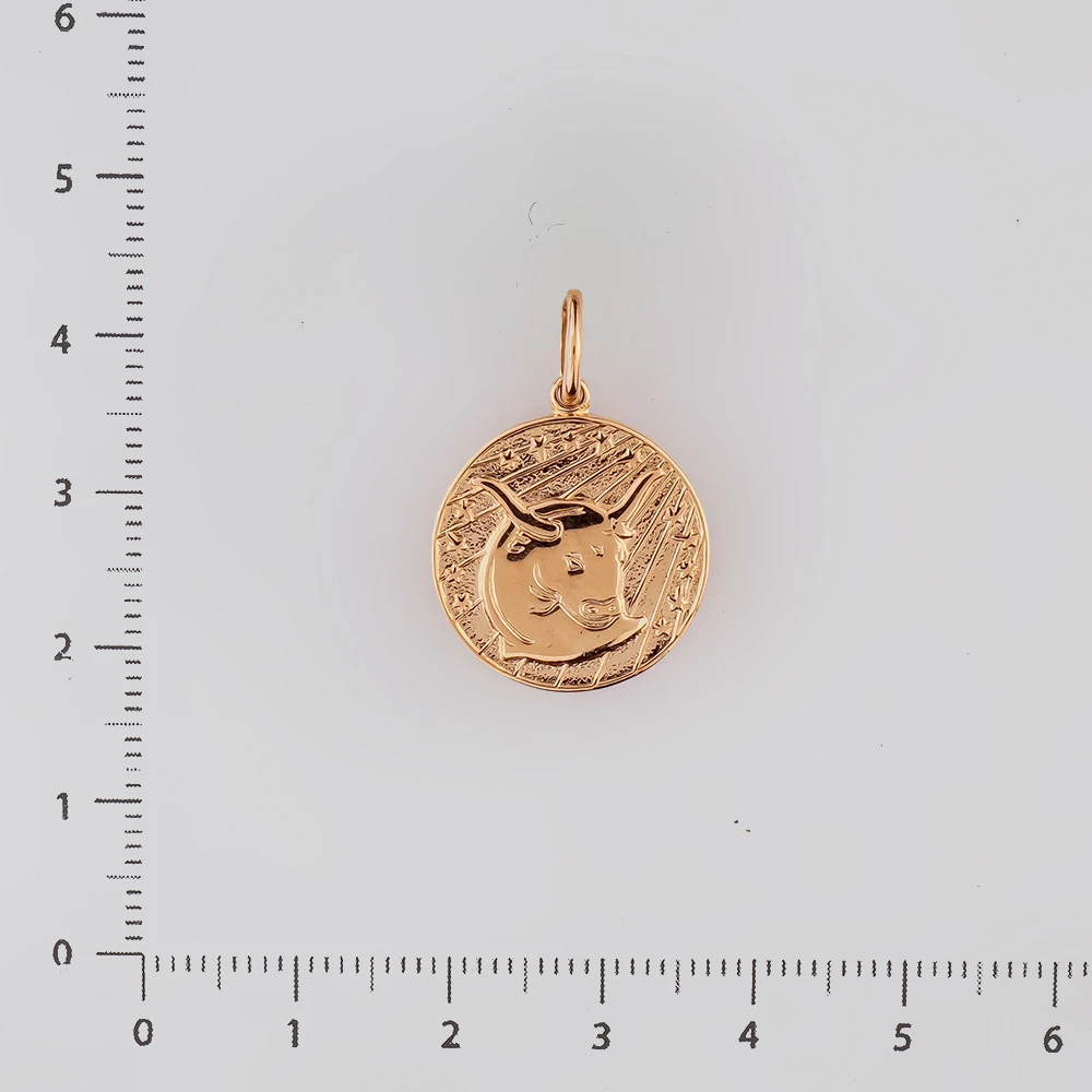 Подвес из красного золота 583 пробы