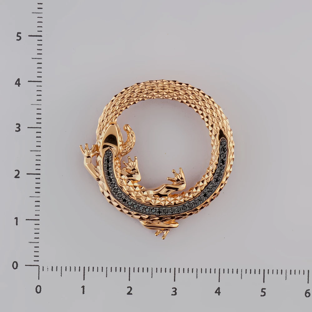 Подвес с бриллиантом из красного золота 585 пробы