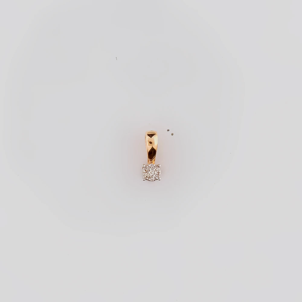 Подвес с бриллиантом из красного золота 585 пробы