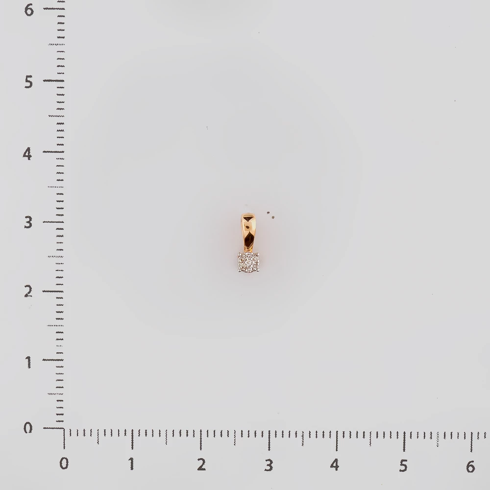 Подвес с бриллиантом из красного золота 585 пробы