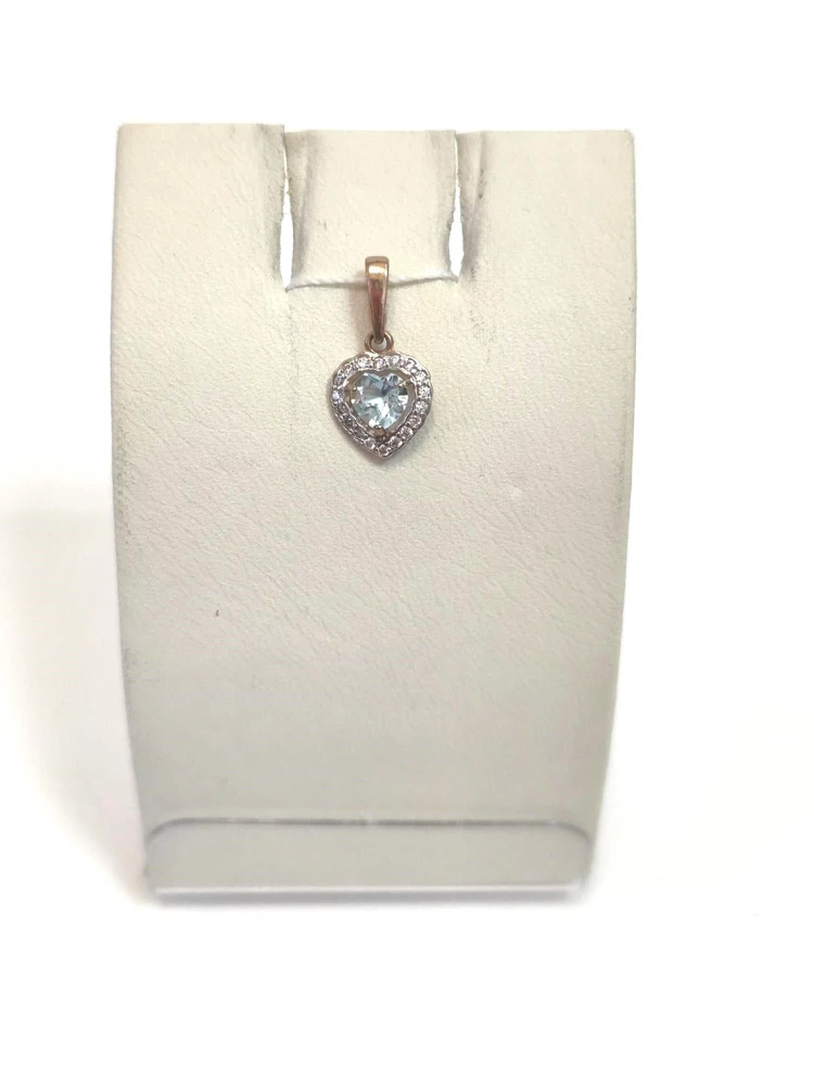 Подвес с топазом из красного золота 375 пробы