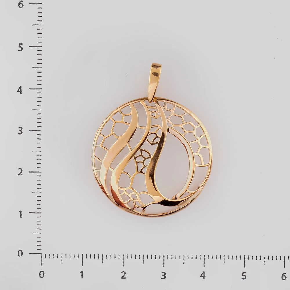 Подвес из красного золота 585 пробы