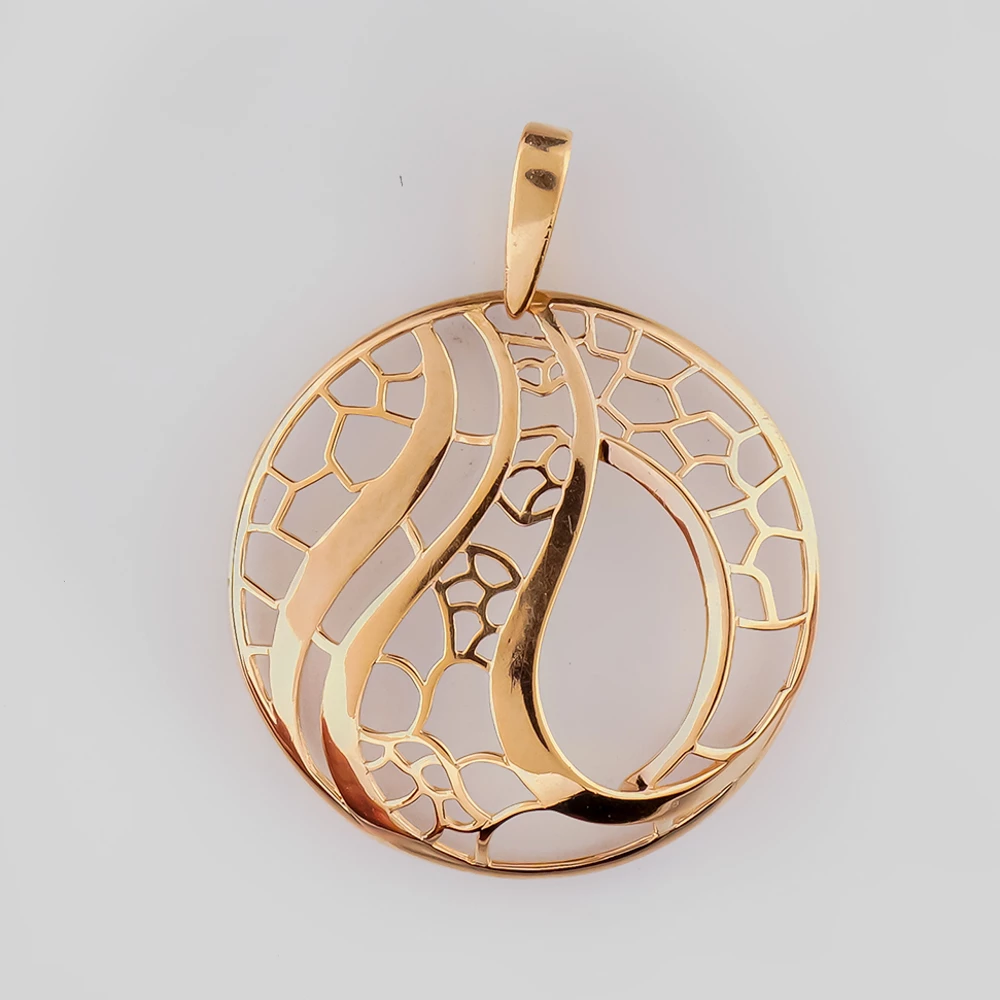 Подвес из красного золота 585 пробы