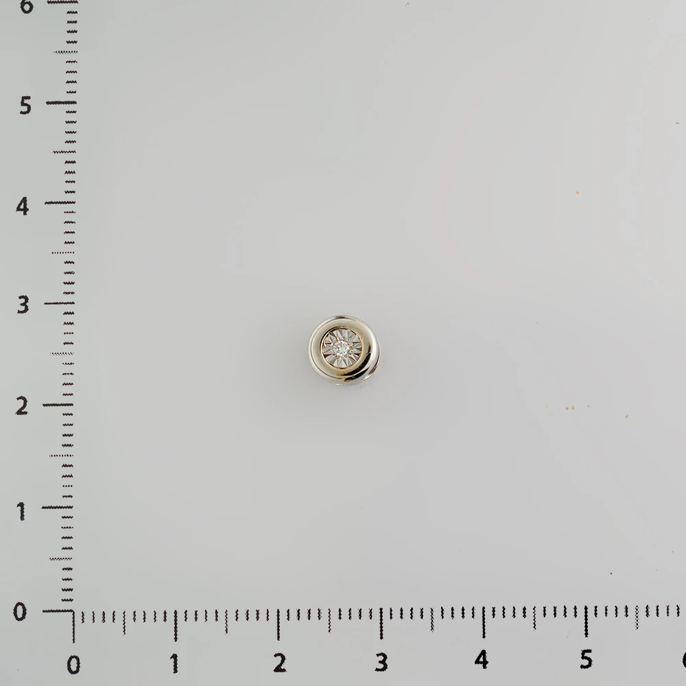 Подвес с бриллиантом из белого золота 585 пробы