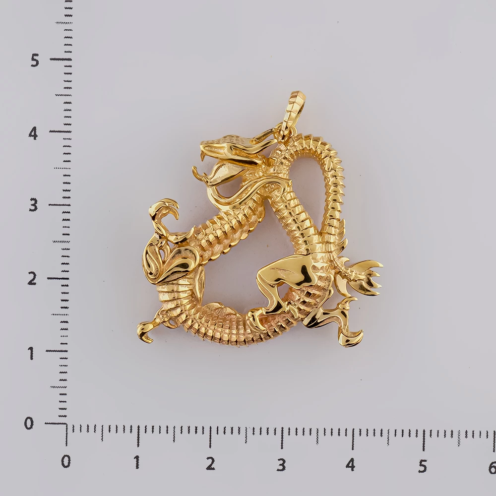 Подвес из желтого золота 585 пробы