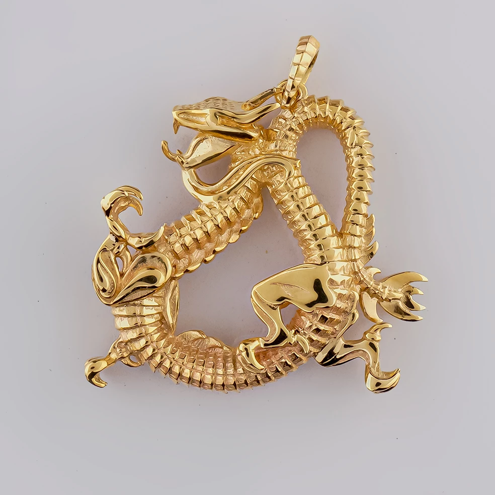 Подвес из желтого золота 585 пробы