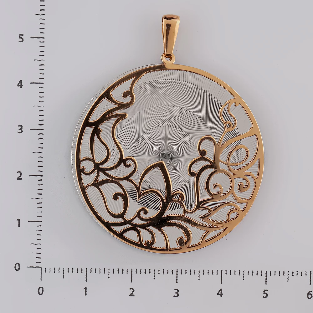 Подвес из красного золота 585 пробы