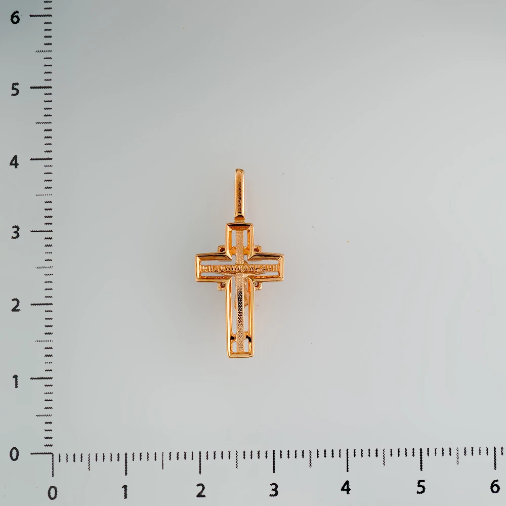 Подвес с бриллиантом из красного золота 585 пробы