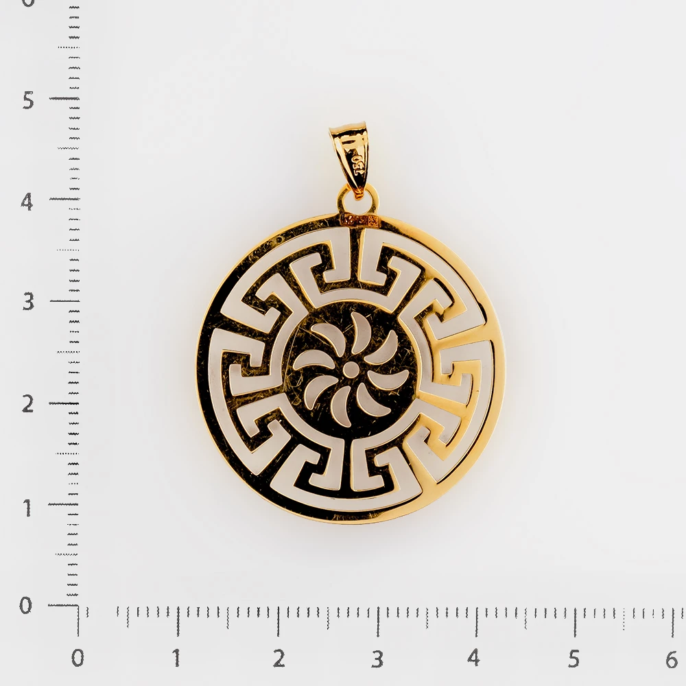 Подвес из желтого золота 750 пробы