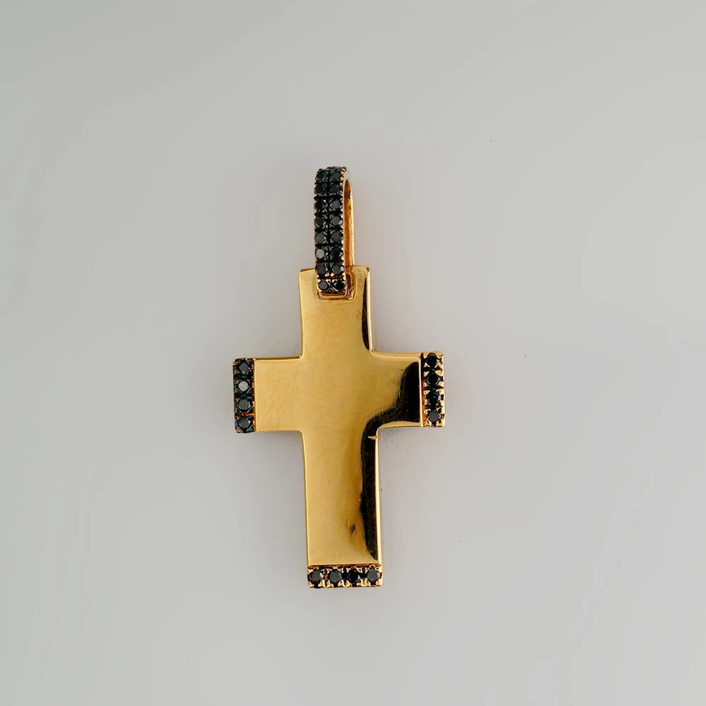 Подвес с бриллиантом из желтого золота 585 пробы