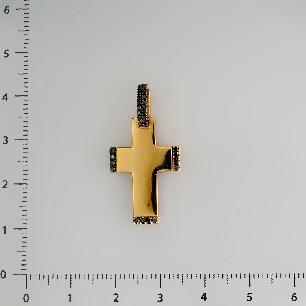 Подвес с бриллиантом из желтого золота 585 пробы