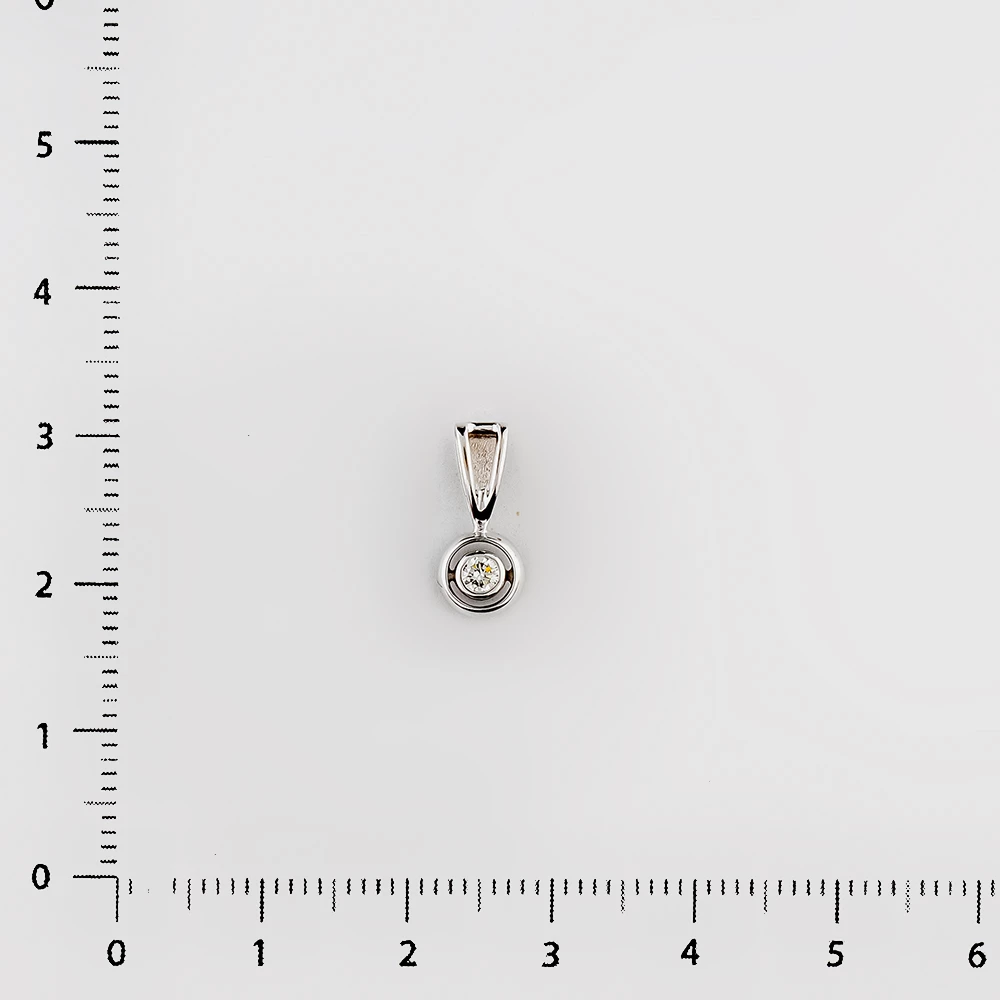 Подвес с бриллиантом из белого золота 585 пробы