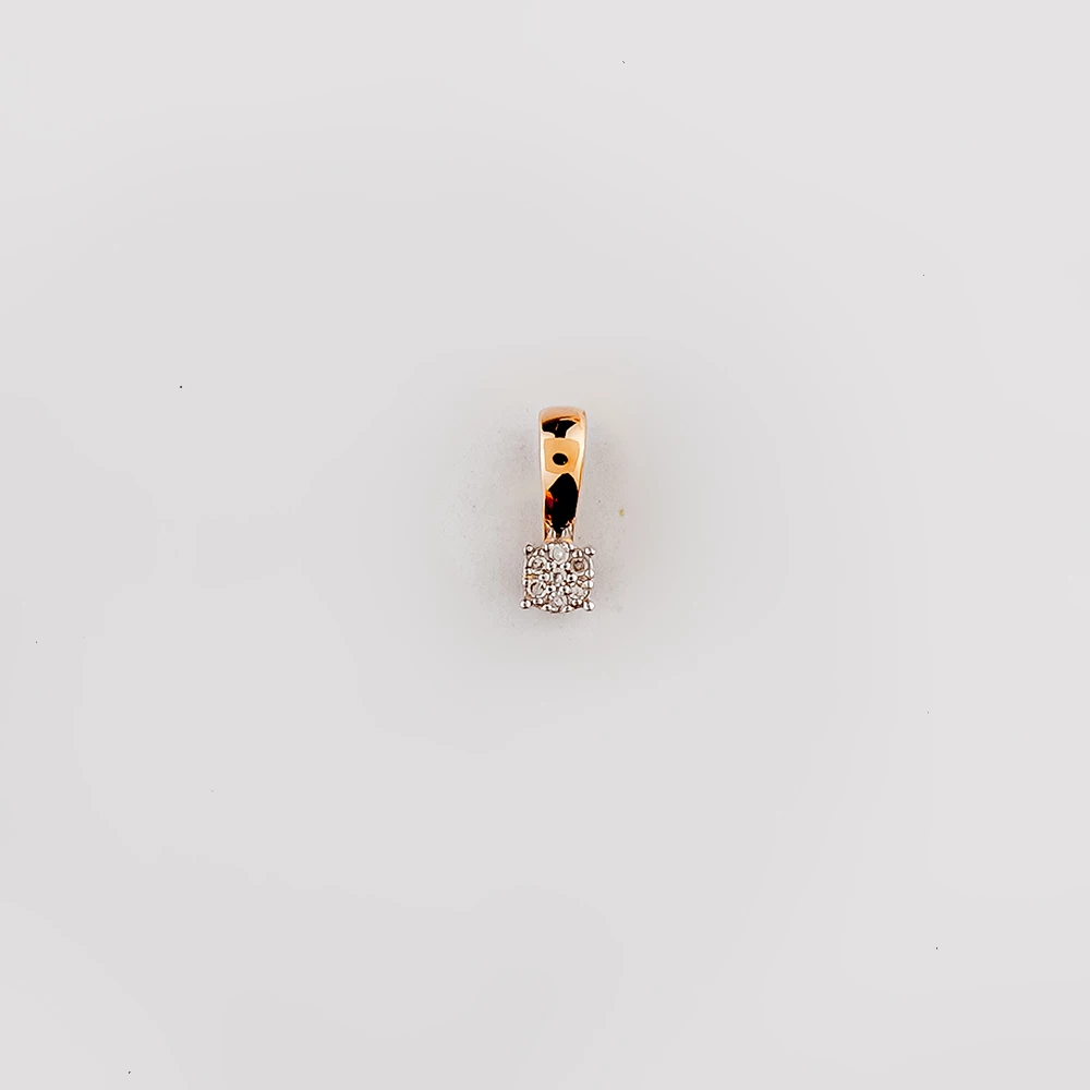 Подвес с бриллиантом из красного золота 585 пробы