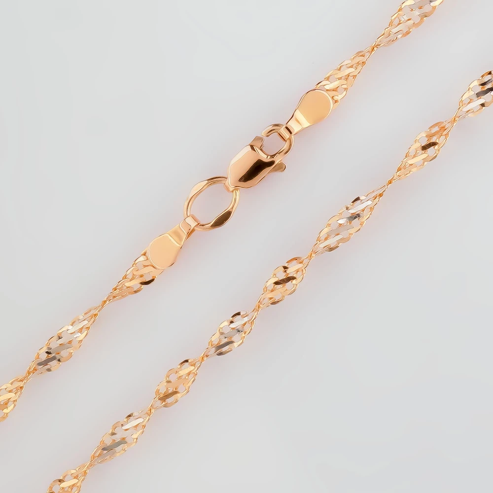 Цепь из красного золота 585 пробы