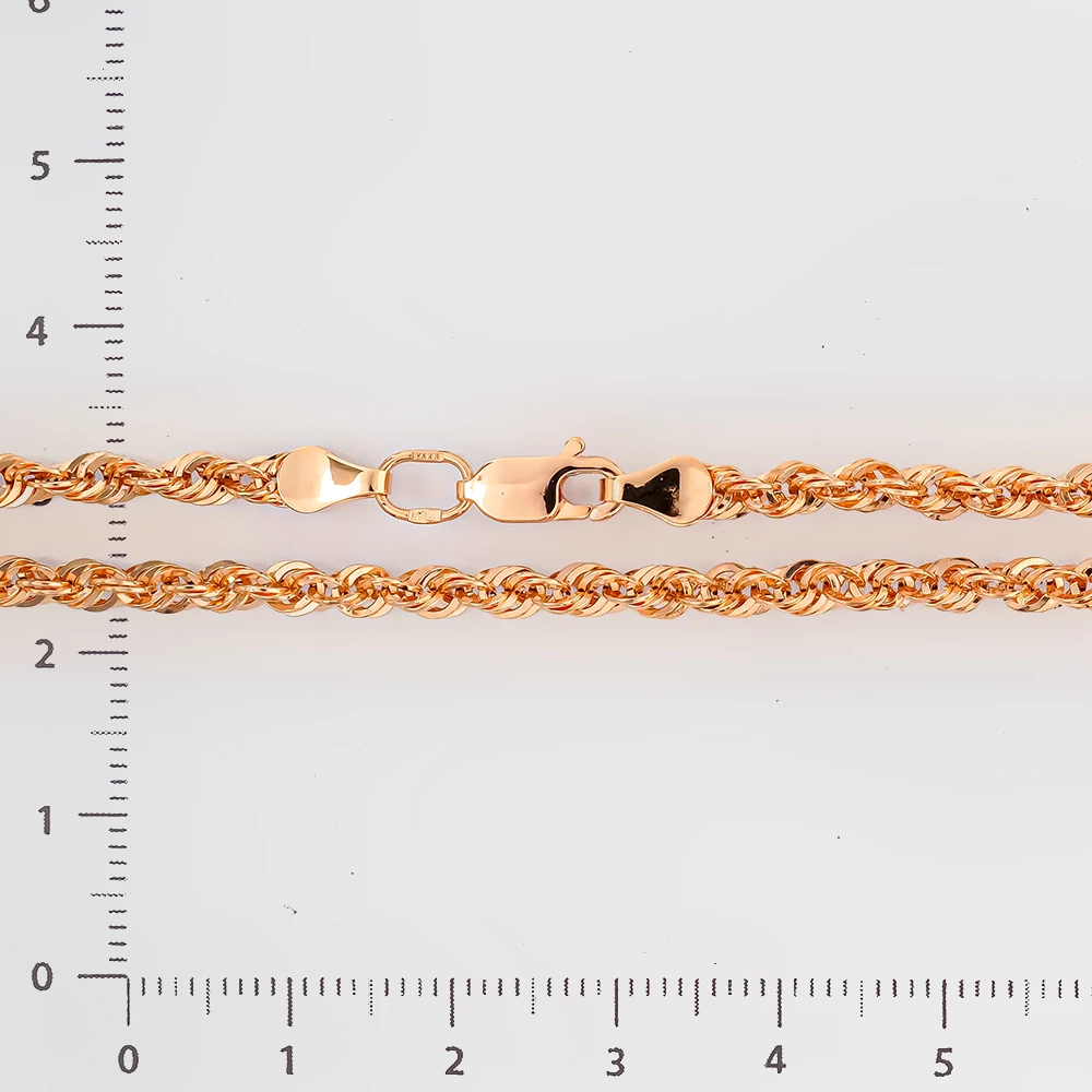 Цепь из красного золота 585 пробы
