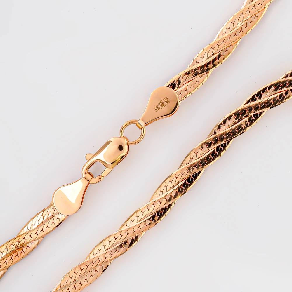 Цепь из красного золота 585 пробы