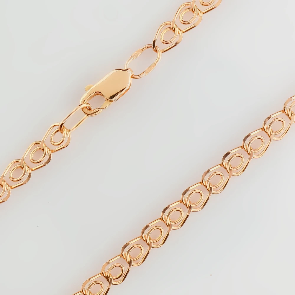 Цепь из красного золота 585 пробы