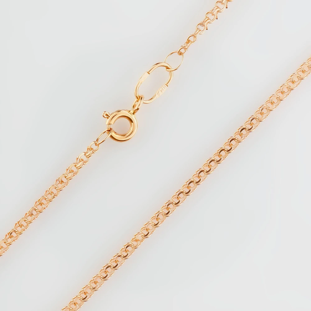 Цепь из красного золота 585 пробы