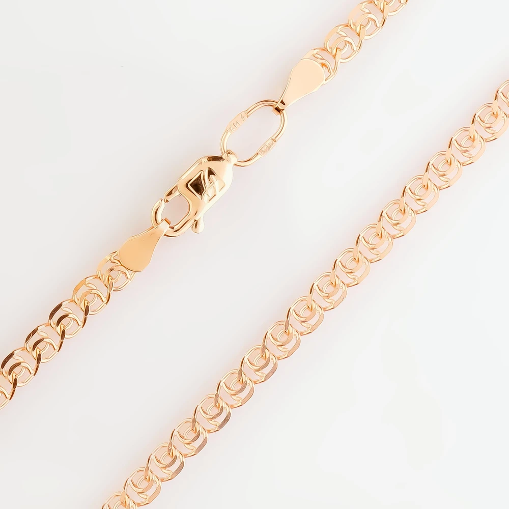 Цепь из красного золота 585 пробы