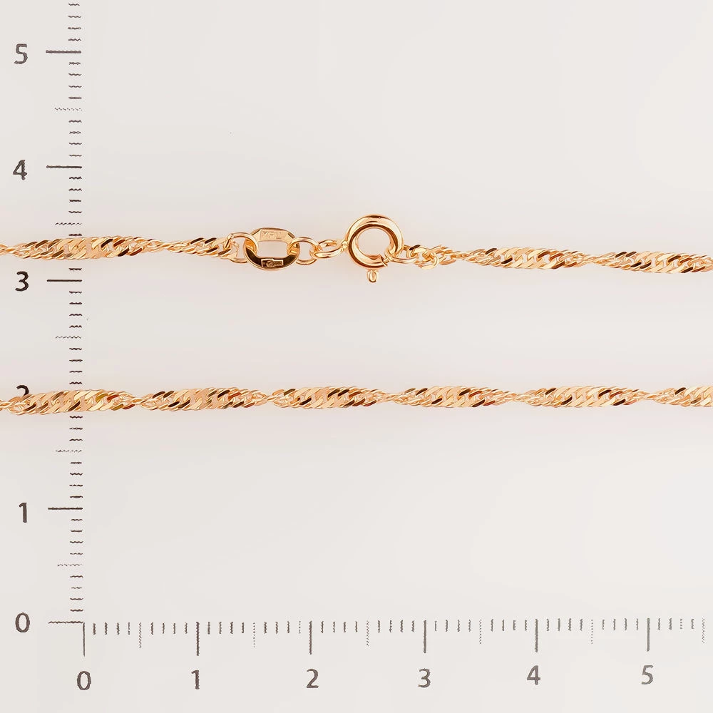 Цепь из красного золота 585 пробы