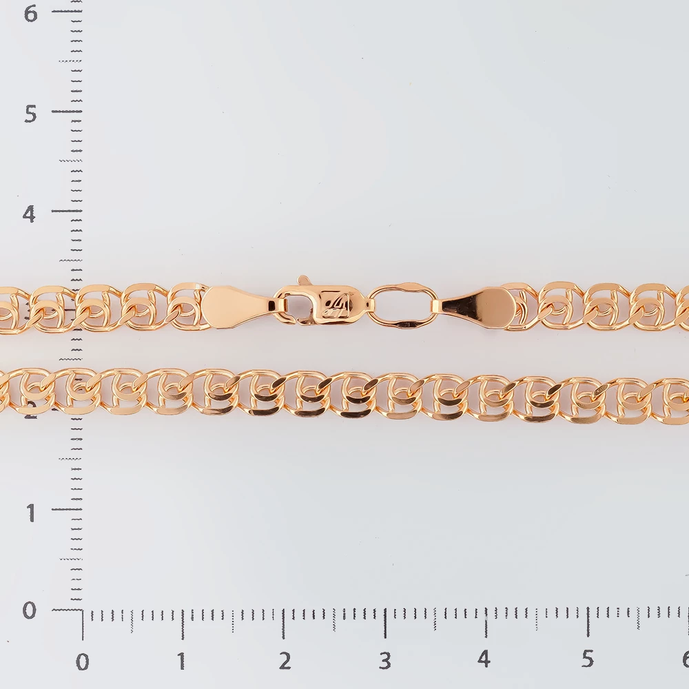 Цепь из красного золота 585 пробы