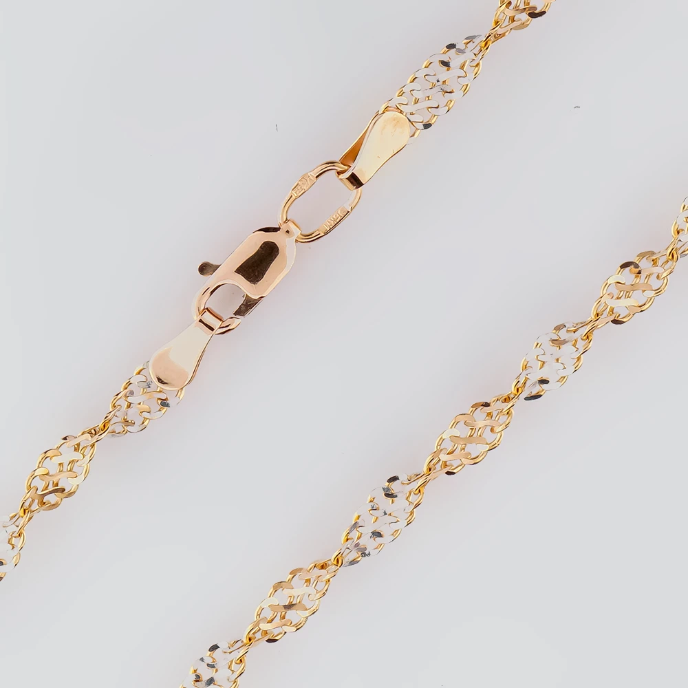 Цепь из красного золота 585 пробы