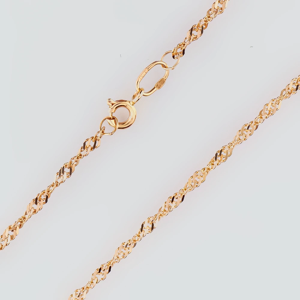 Цепь из красного золота 375 пробы