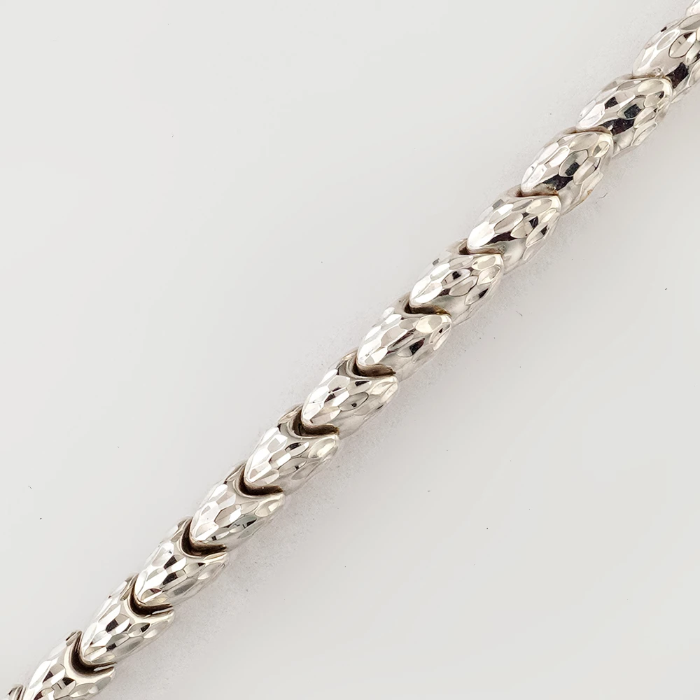 Браслет с фианитом из белого золота 750 пробы