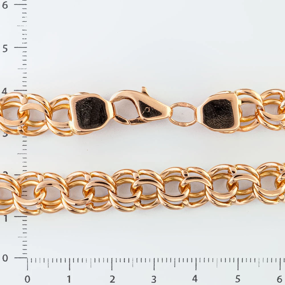 Браслет из красного золота 585 пробы