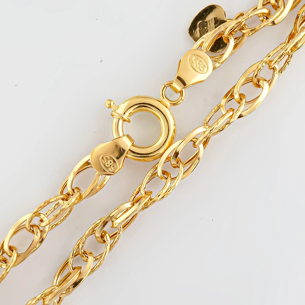 Браслет из желтого золота 585 пробы