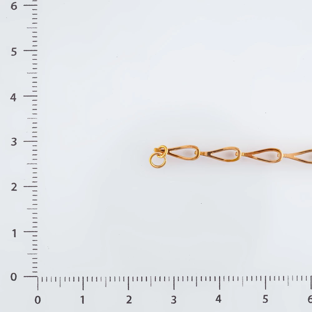 Браслет с сапфиром синтетическим из красного золота 585 пробы