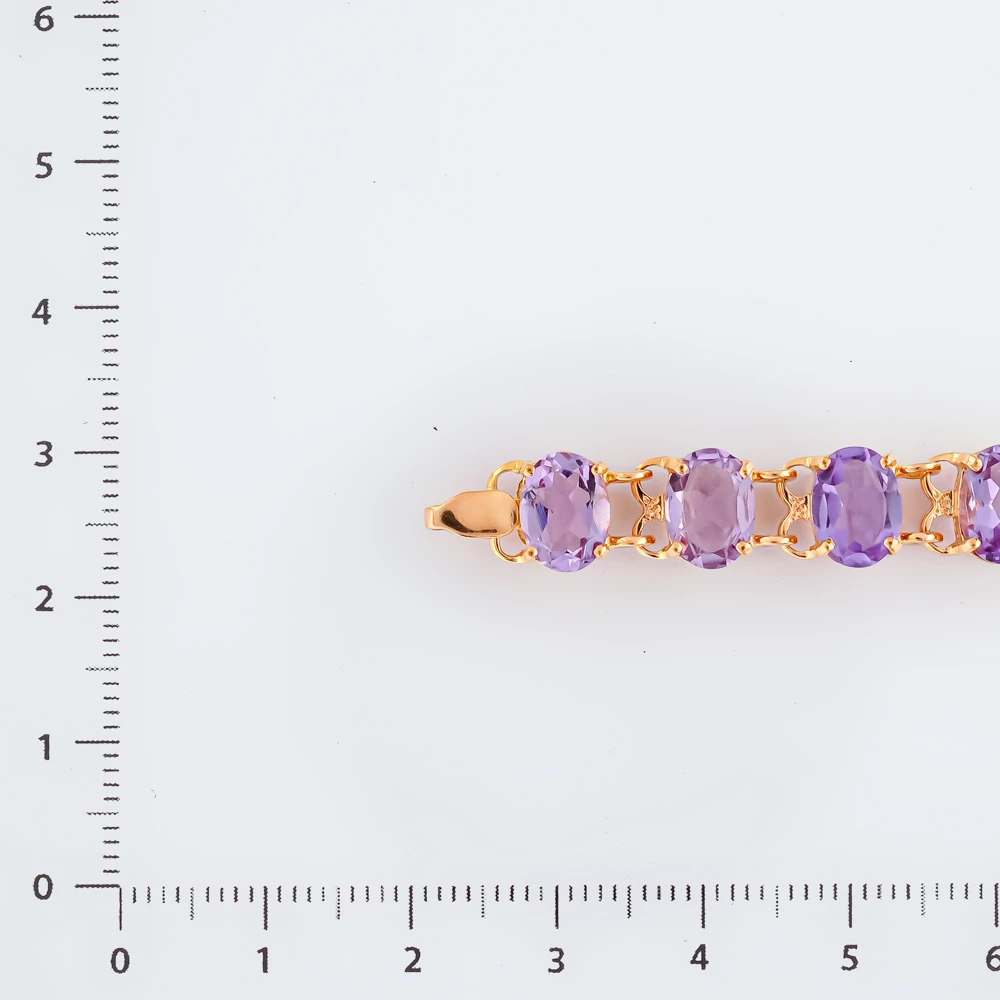 Браслет с ситаллом из красного золота 585 пробы