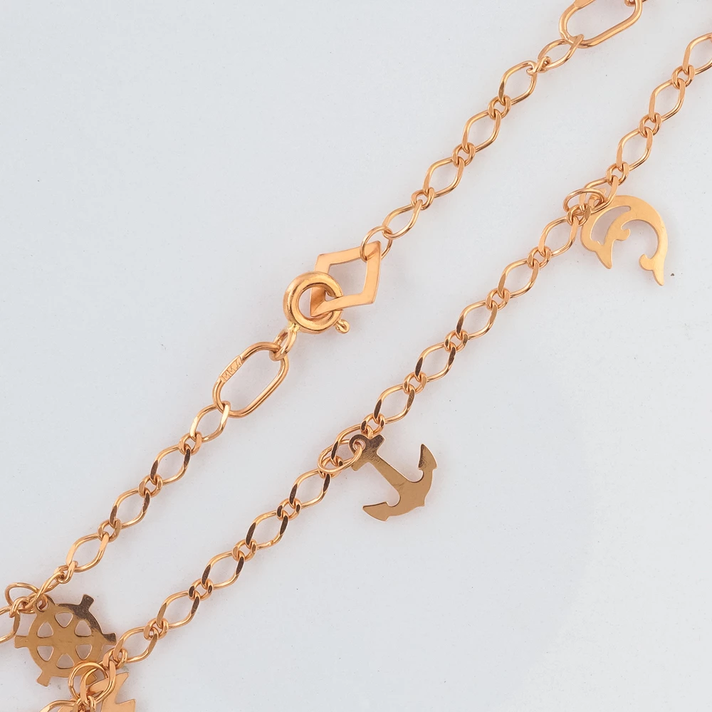 Браслет из красного золота 585 пробы